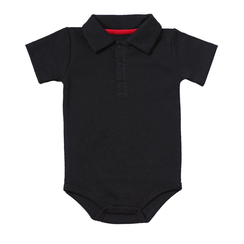 Lapel Collar Baby Onesie