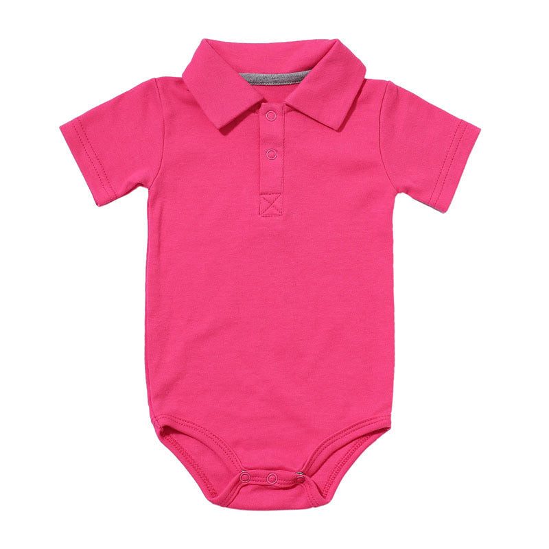 Lapel Collar Baby Onesie