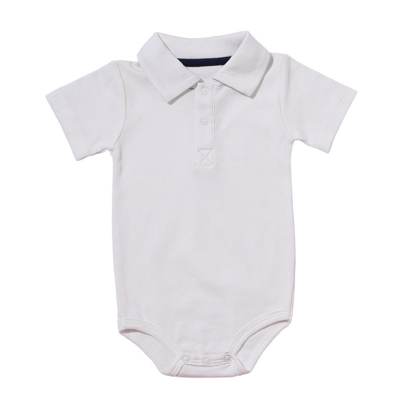 Lapel Collar Baby Onesie