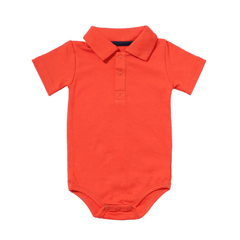 Lapel Collar Baby Onesie