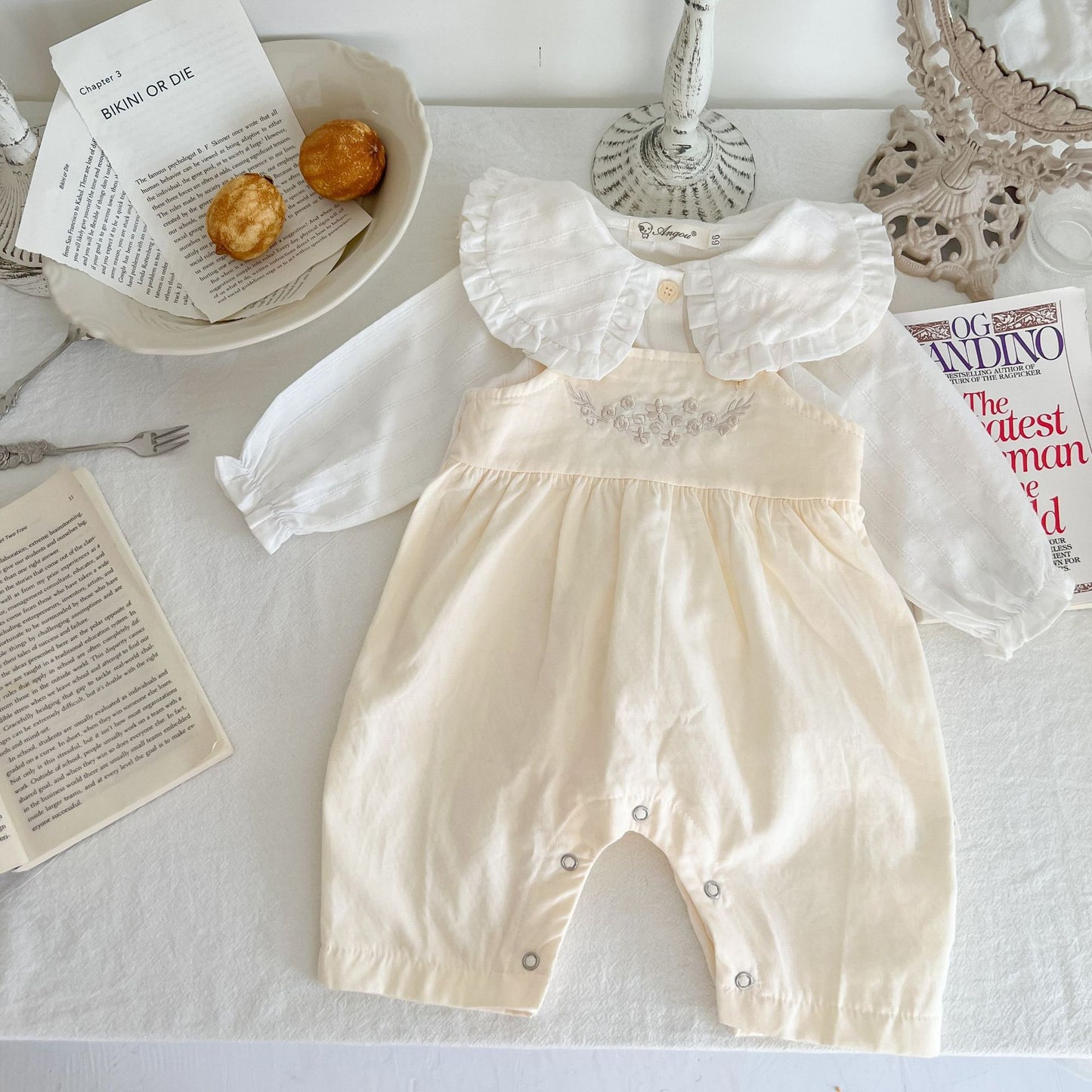 Adjustable Baby Girl Suspender Romper