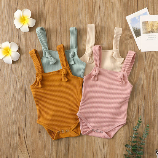 Cotton Baby Romper with Straps