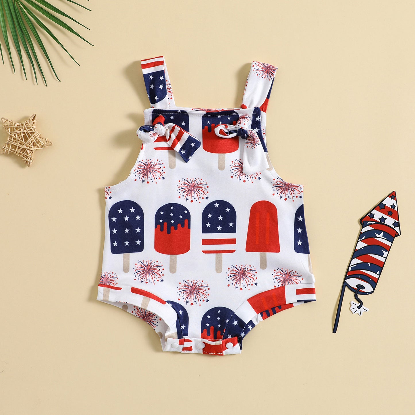 Printed Baby Suspender Pants