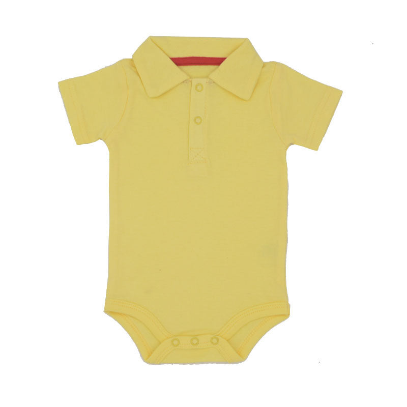 Lapel Collar Baby Onesie