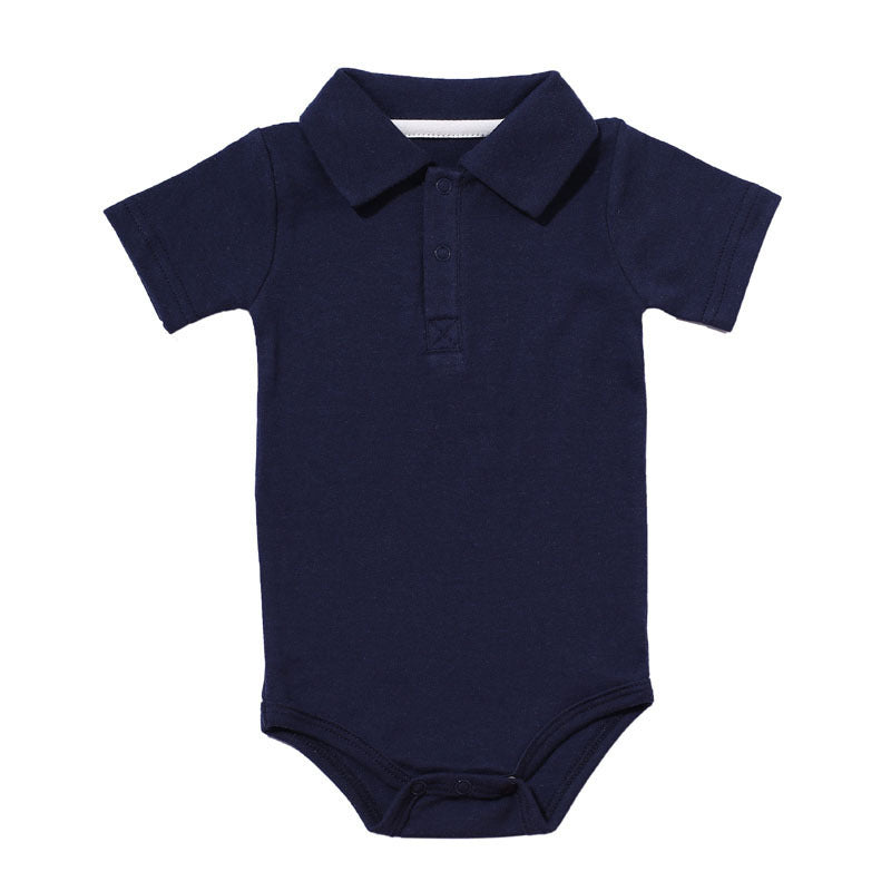 Lapel Collar Baby Onesie