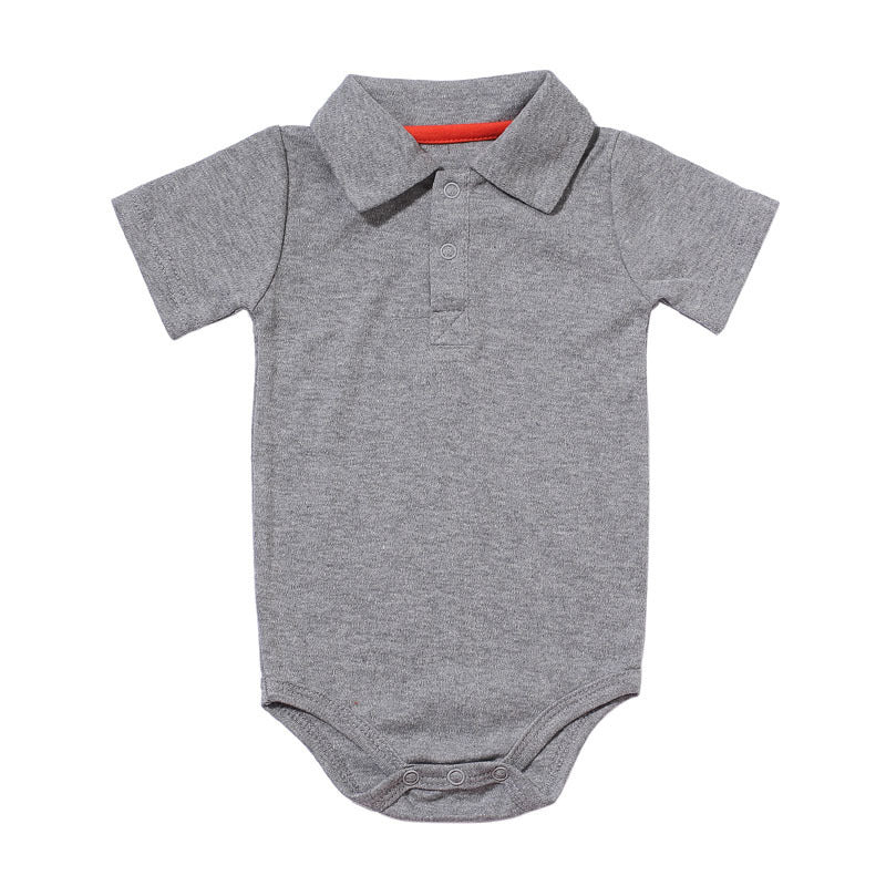 Lapel Collar Baby Onesie