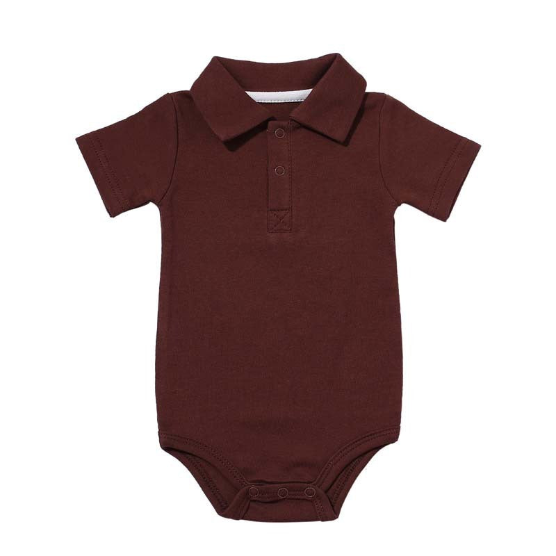 Lapel Collar Baby Onesie