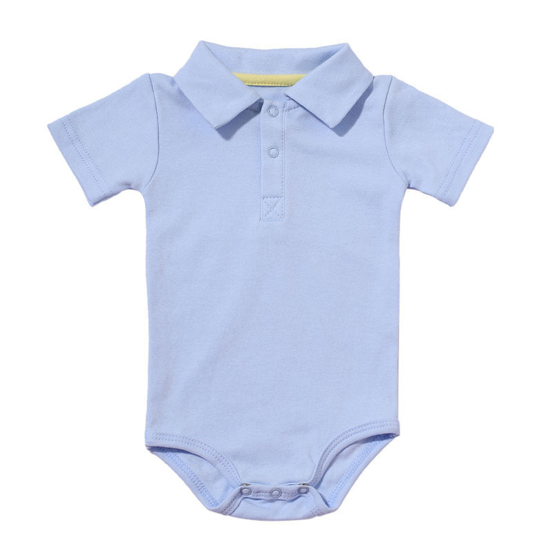 Lapel Collar Baby Onesie