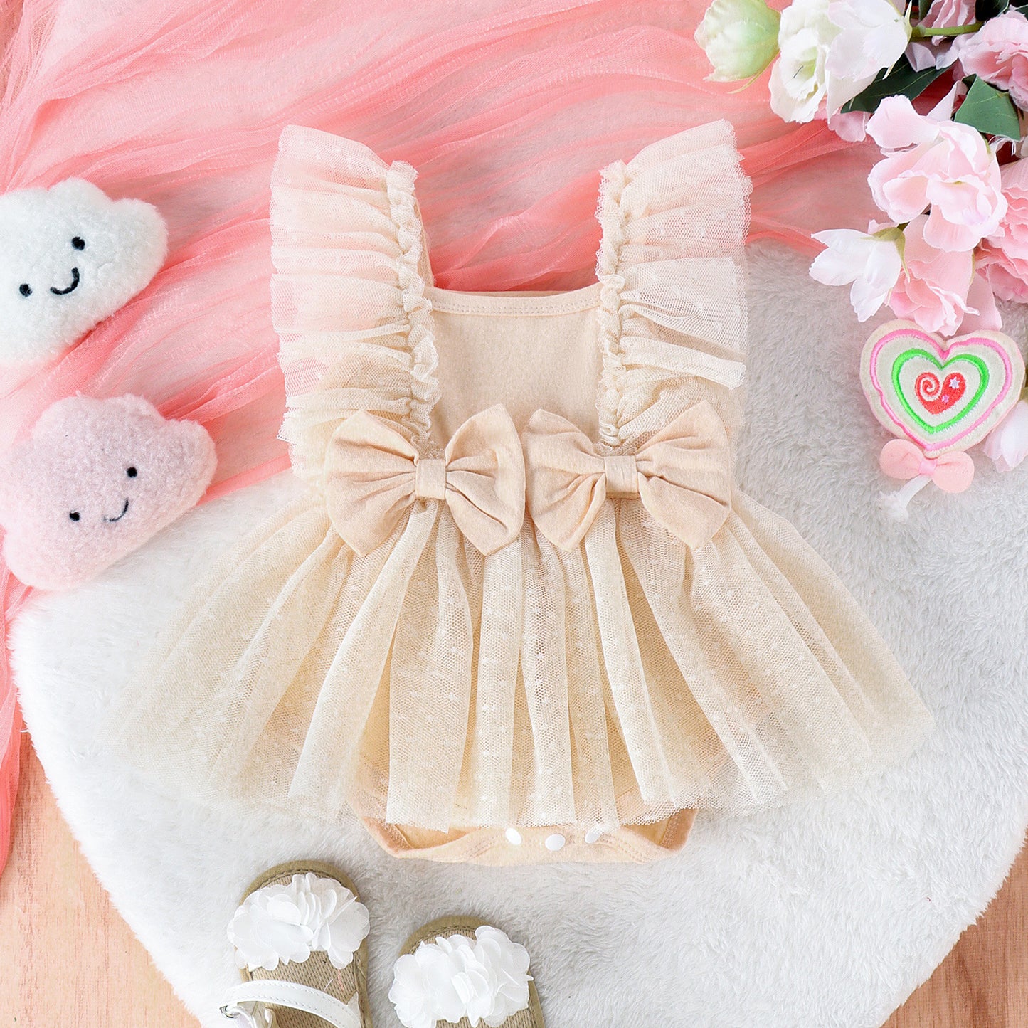 Princess Baby Jumpsuit with Net Skirt