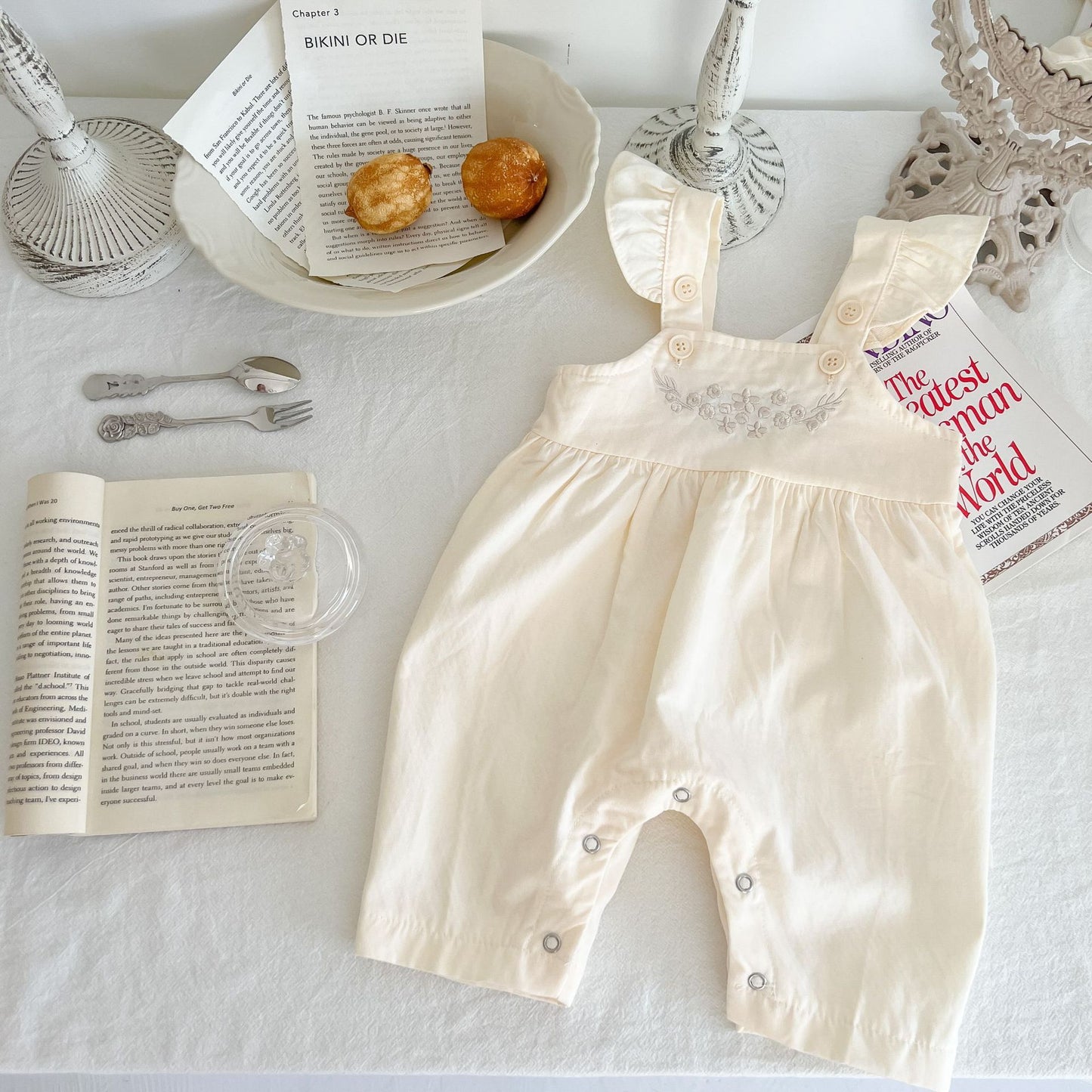 Adjustable Baby Girl Suspender Romper